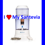 picture of a santevia water filtration system with the words I love my santevia