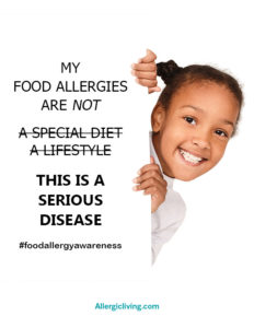 food sensitivity, food allergy,  a picture stating a food allergy is not a lifestyle change it is a serious health condition