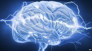 Brain Injury and Healing Modalities Picture of a brain with electrical impulses